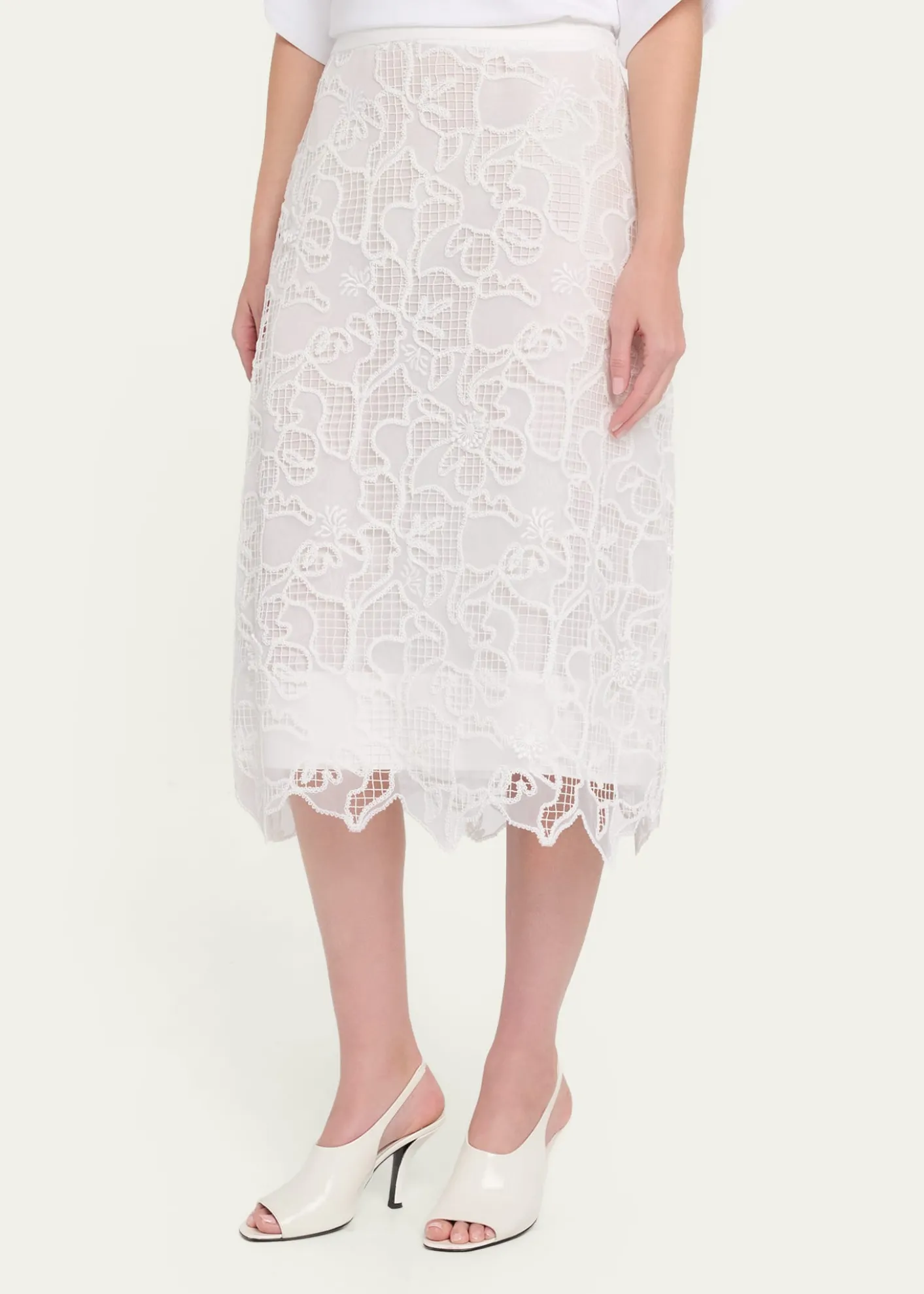 SIMKHAIElissa Embroidered Column Skirt