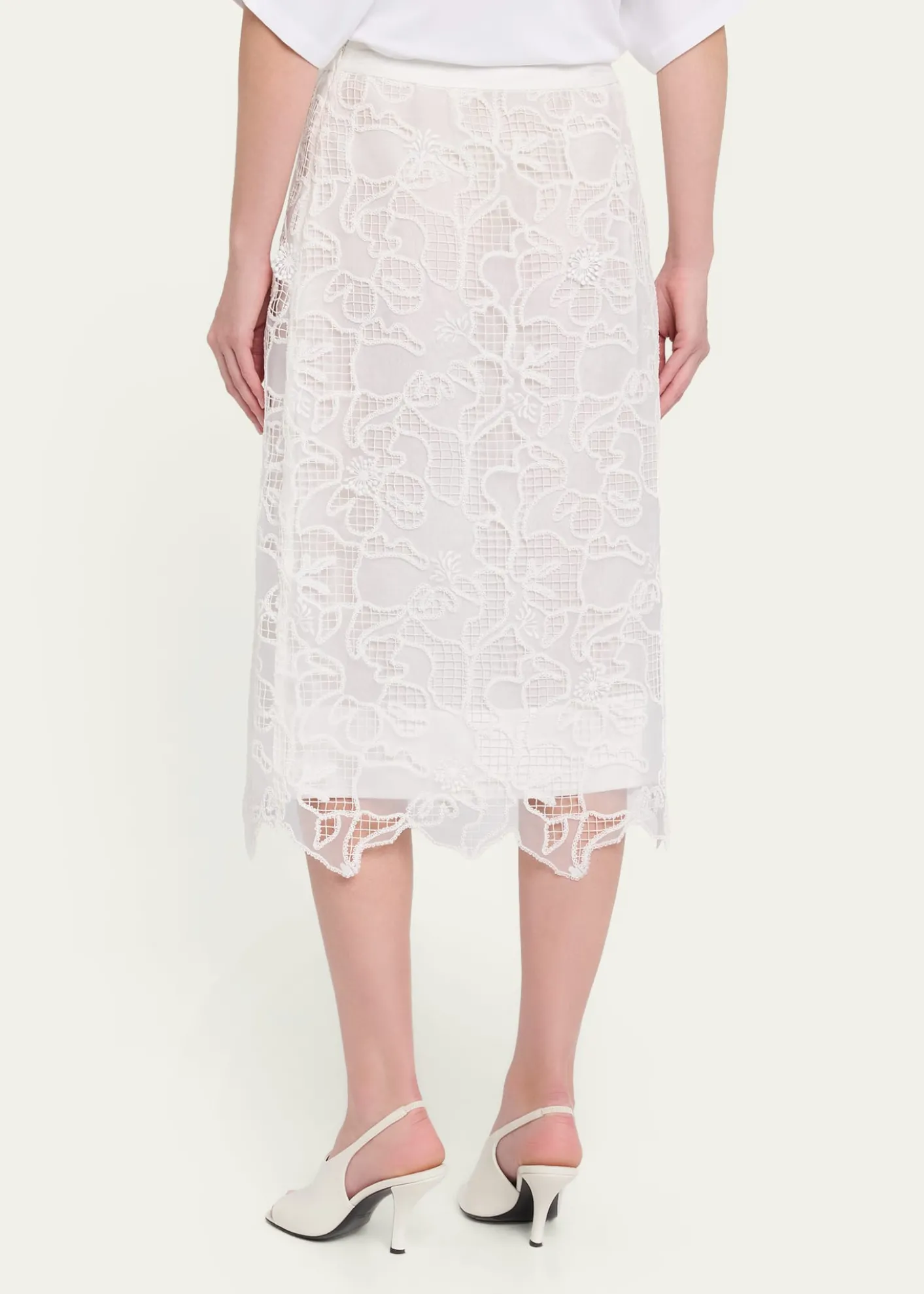 SIMKHAIElissa Embroidered Column Skirt