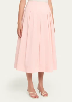 SIMKHAIElora Poplin Midi Skirt