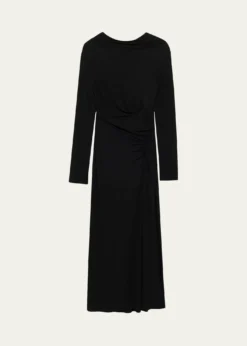 SIMKHAIFerrera Ruched Long-Sleeve Midi Dress
