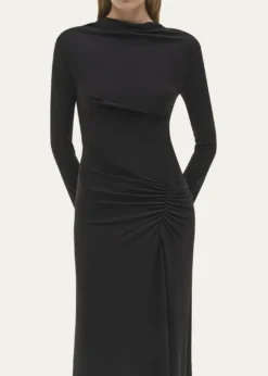 SIMKHAIFerrera Ruched Long-Sleeve Midi Dress