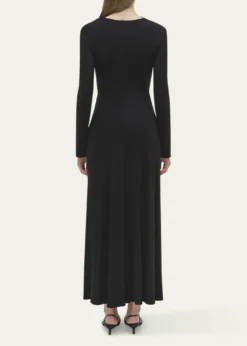 SIMKHAIFerrera Ruched Long-Sleeve Midi Dress