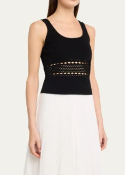SIMKHAIFitzgerald Open-Work Tank Top