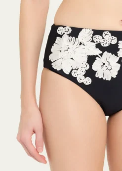 SIMKHAIFrancie Floral High-Waist Bikini Bottoms