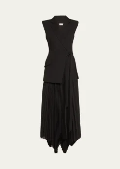 SIMKHAIHelena Combo Blazer Sleeveless Midi Dress