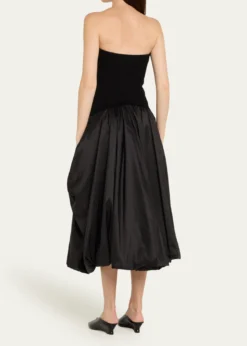 SIMKHAIIzzy Strapless Midi Bubble Dress