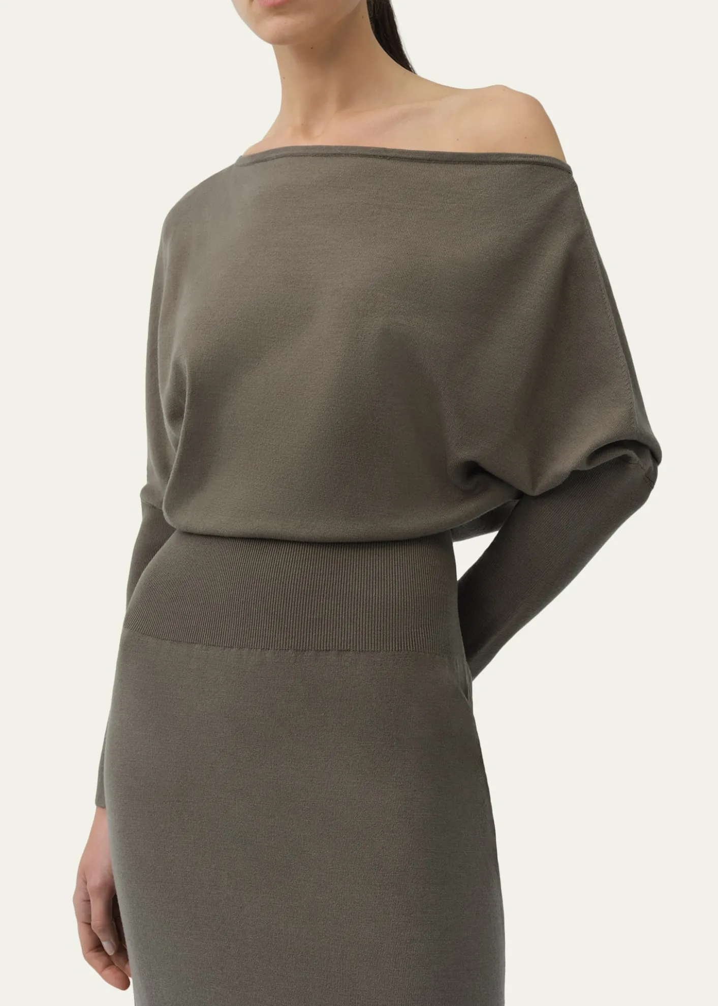 SIMKHAIJanese Off-Shoulder Midi Dress