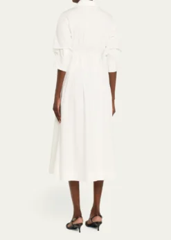 SIMKHAIJazz Poplin Pintuck Midi Shirtdress