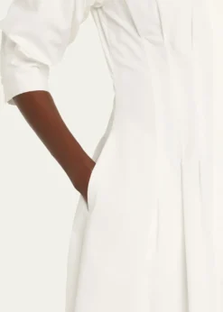 SIMKHAIJazz Poplin Pintuck Midi Shirtdress
