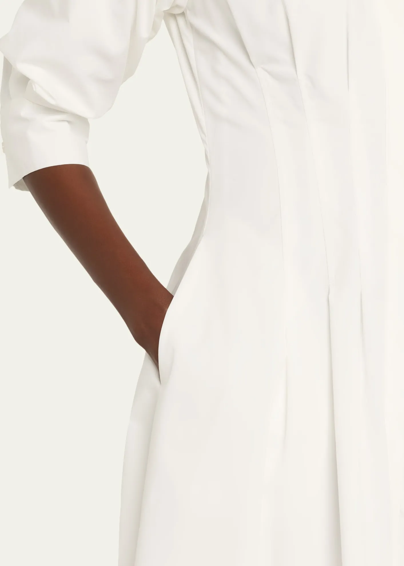SIMKHAIJazz Poplin Pintuck Midi Shirtdress