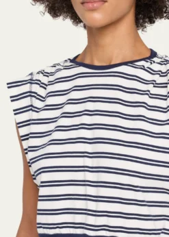 SIMKHAIJoie Striped Cotton-Jersey Top