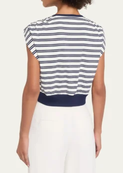 SIMKHAIJoie Striped Cotton-Jersey Top