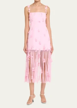 SIMKHAIJuliana Floral Fringe Midi Dress