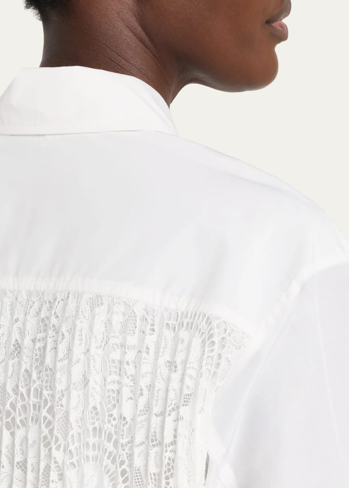 SIMKHAIKacey Cotton Lace Long-Sleeve Top