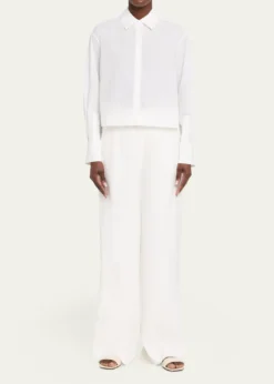 SIMKHAIKacey Cotton Lace Long-Sleeve Top
