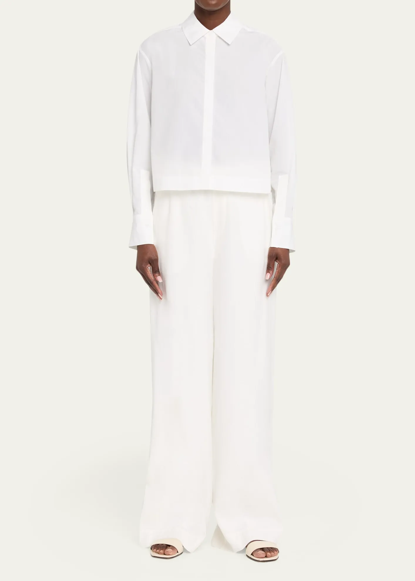 SIMKHAIKacey Cotton Lace Long-Sleeve Top