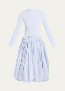SIMKHAIKenlie Long-Sleeve Bubble Midi Dress