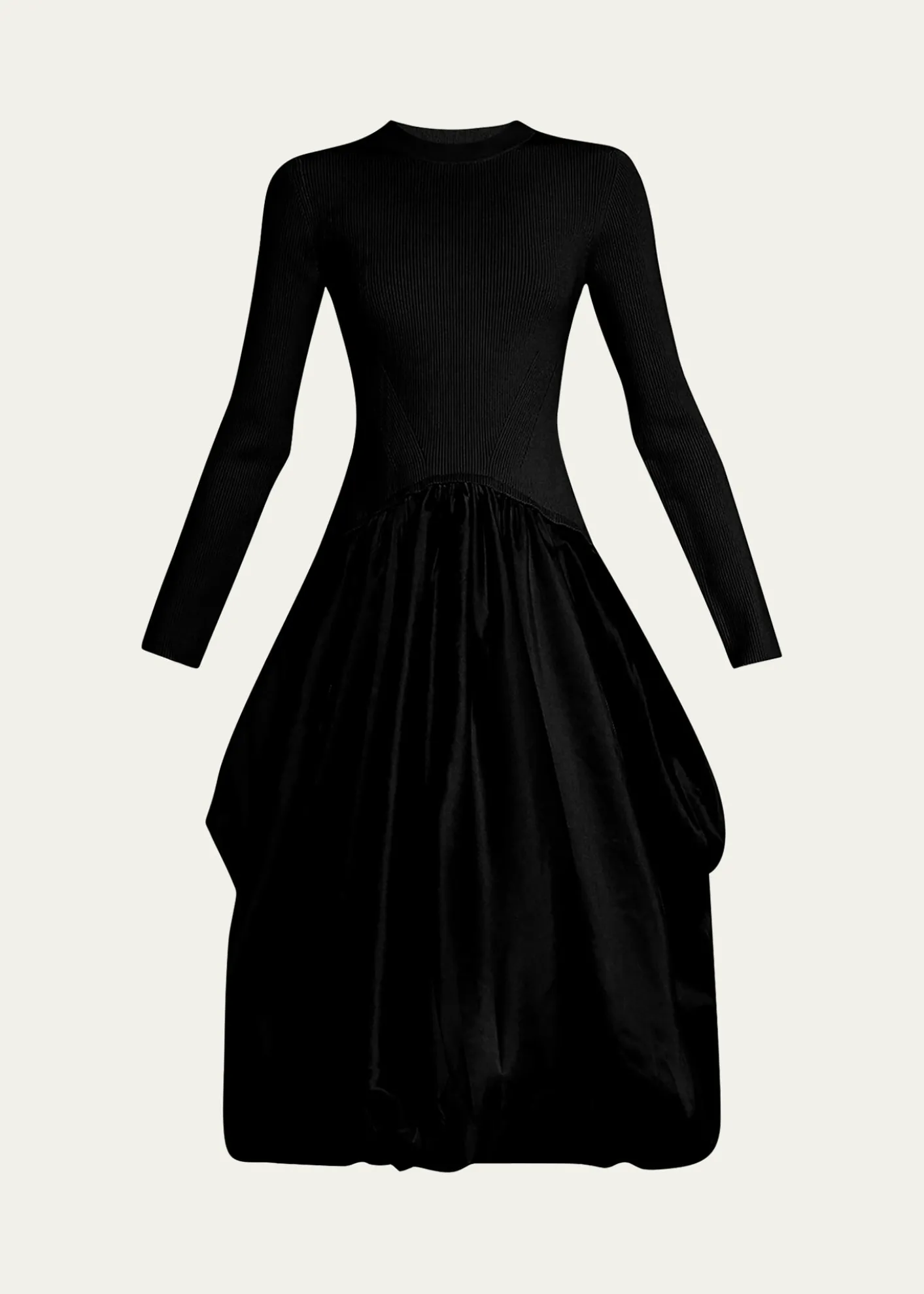 SIMKHAIKenlie Mixed Media Bubble Midi Dress