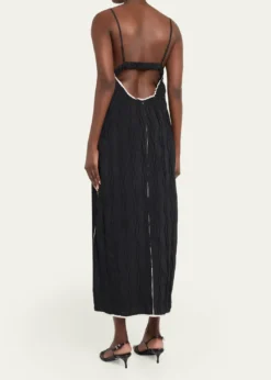 SIMKHAILeah Textured Sleeveless Midi Dress