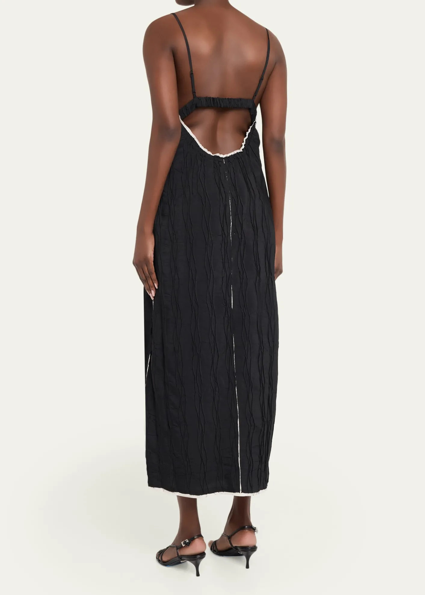 SIMKHAILeah Textured Sleeveless Midi Dress