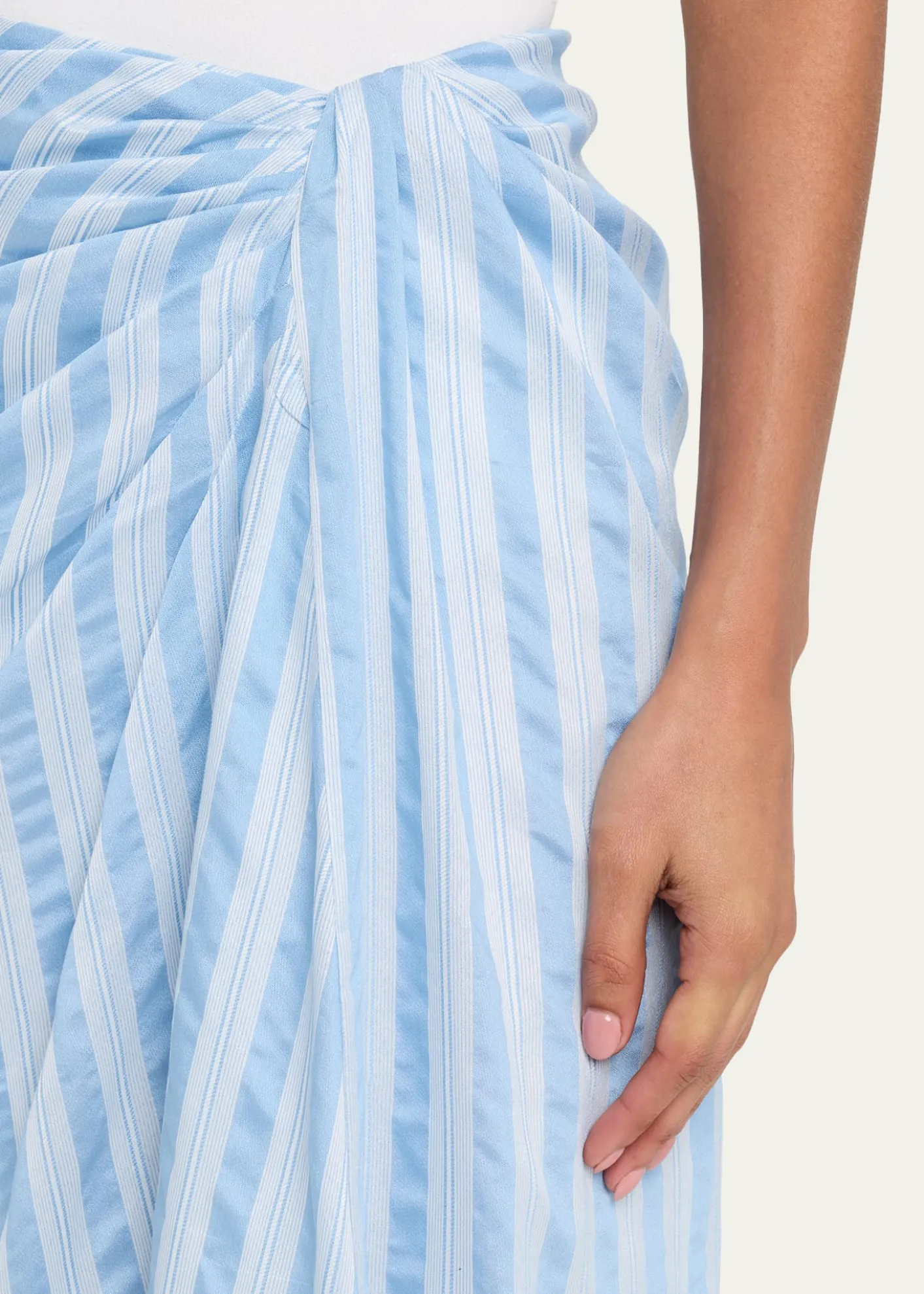SIMKHAILiorra Draped Midi Skirt