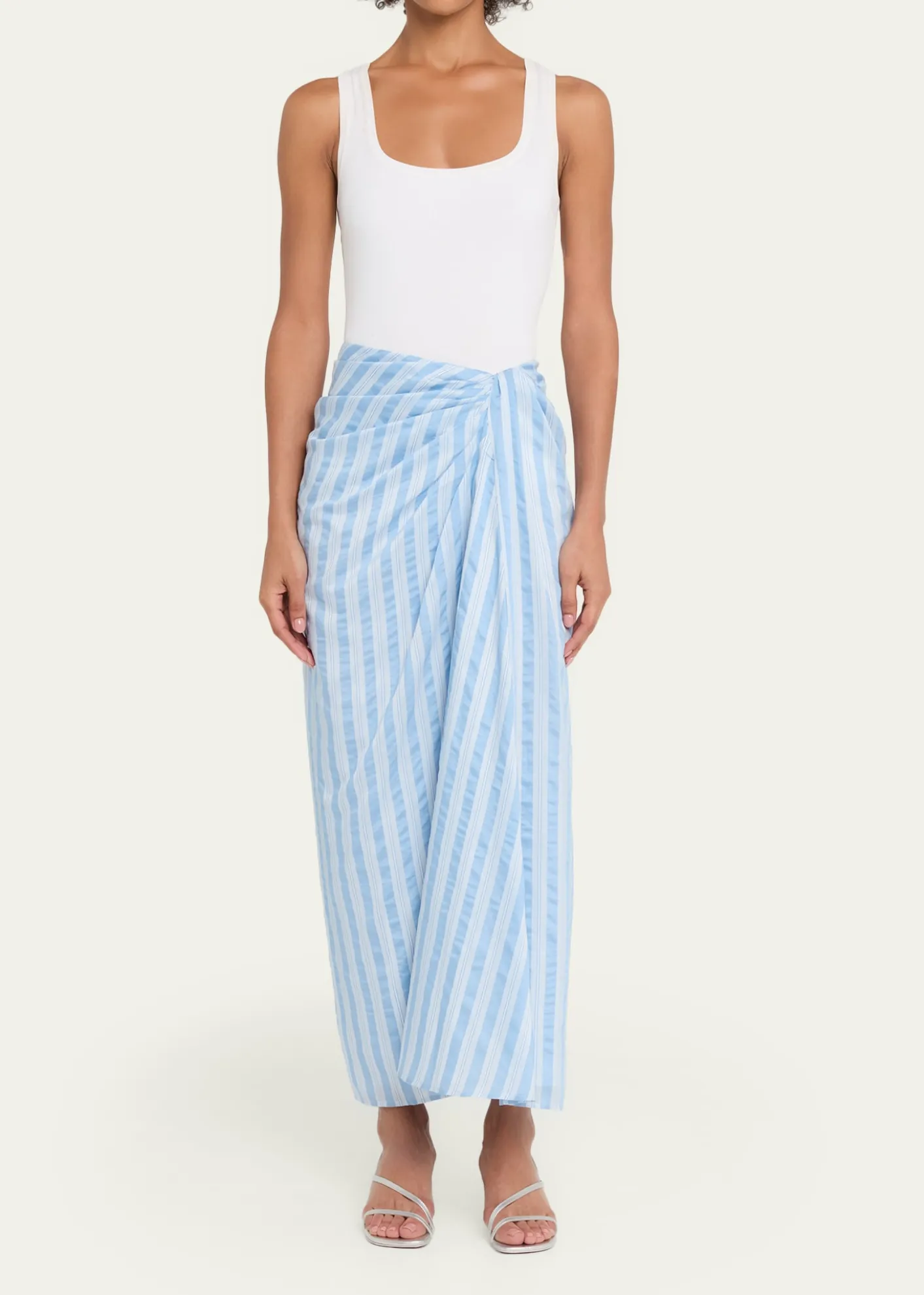 SIMKHAILiorra Draped Midi Skirt