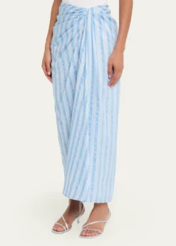 SIMKHAILiorra Draped Midi Skirt