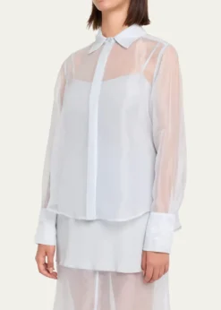 SIMKHAILoen Long-Sleeve Organza Shirt
