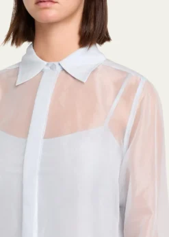SIMKHAILoen Long-Sleeve Organza Shirt