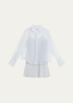 SIMKHAILoen Long-Sleeve Organza Shirt