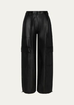 SIMKHAILuxe Vegan Leather Cargo Pants