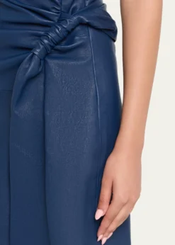 SIMKHAILyle Draped Leather Dress