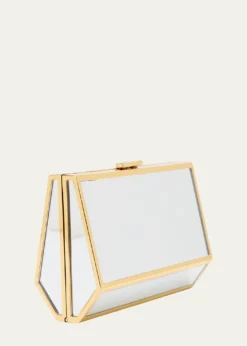 SIMKHAIMaddox Geometric Mirror Clutch Bag