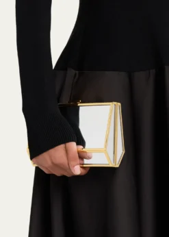 SIMKHAIMaddox Geometric Mirror Clutch Bag