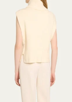 SIMKHAIMaple Wool & Cashmere Sleeveless Turtleneck Top