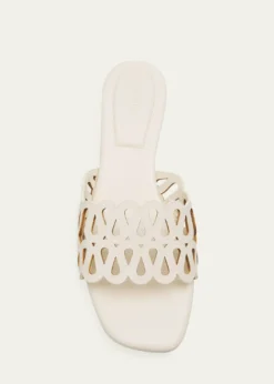 SIMKHAIMcCall Laser-Cut Leather Sandals