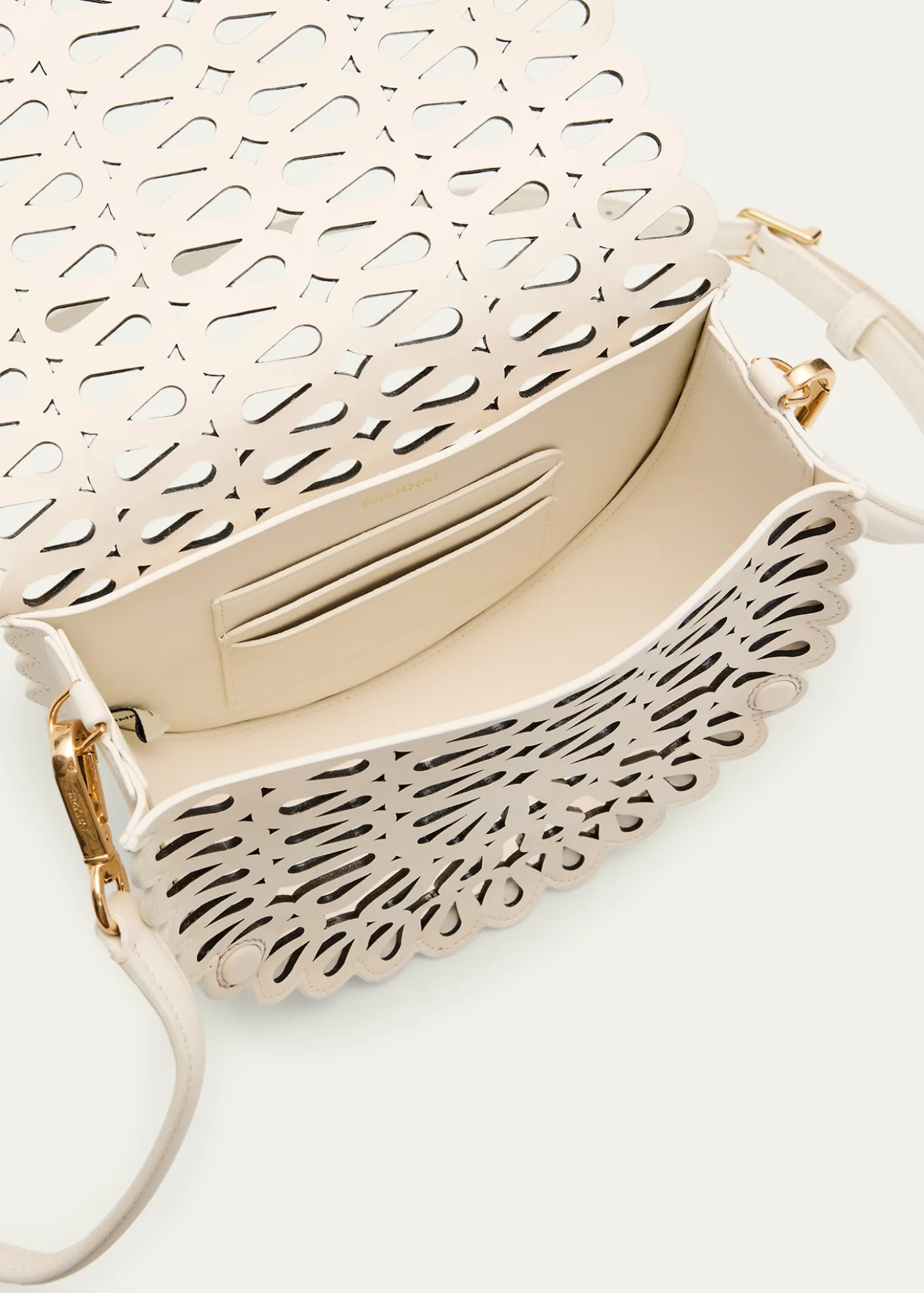 SIMKHAIMcCall Laser Cutout Leather Crossbody Bag