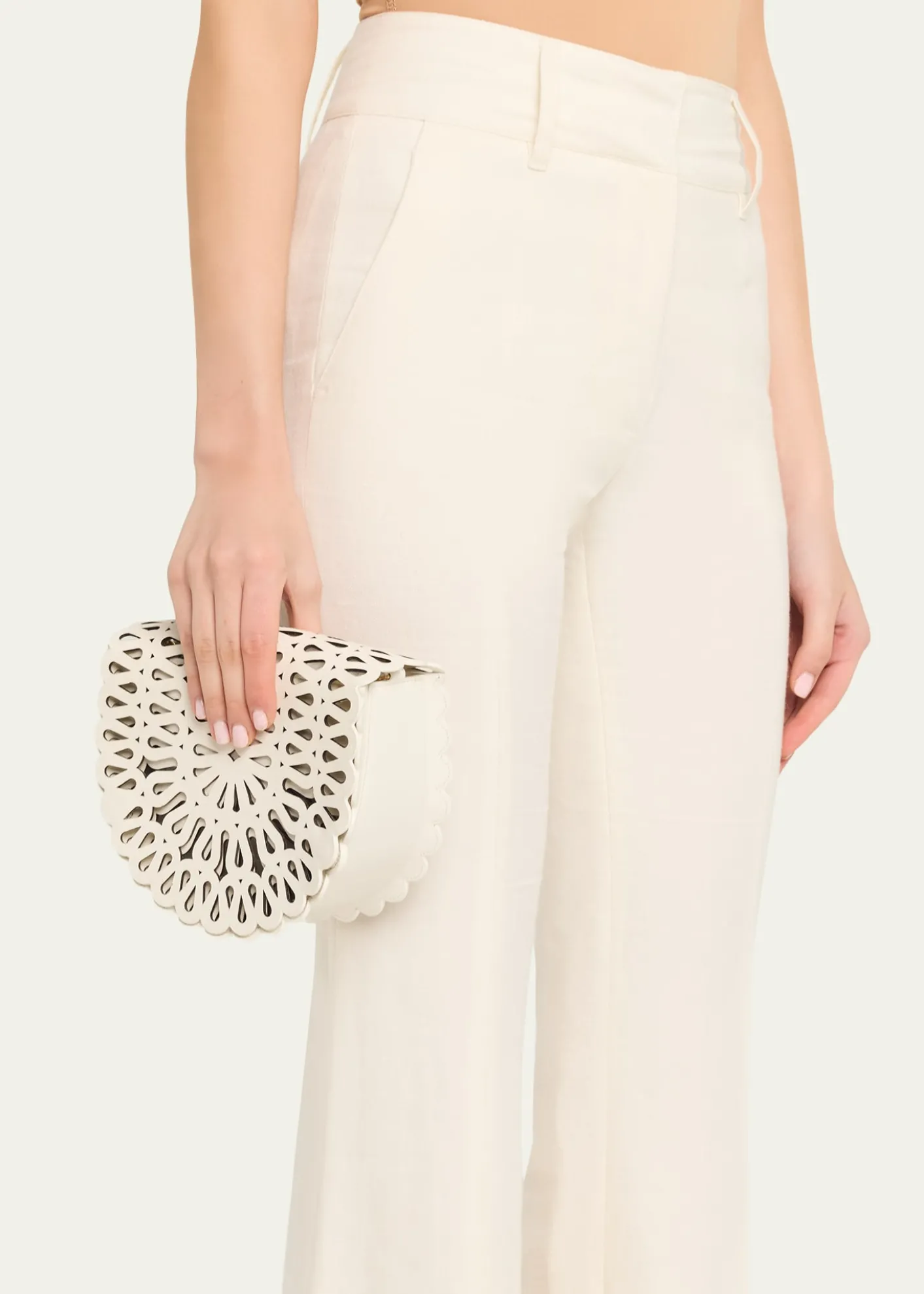 SIMKHAIMcCall Laser Cutout Leather Crossbody Bag