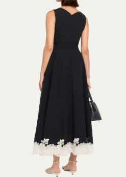 SIMKHAIMira Cotton Faille Lace Midi Dress