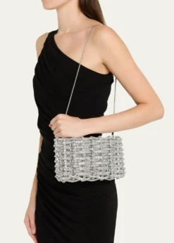 SIMKHAIMorgan Woven Rhinestone Clutch Bag