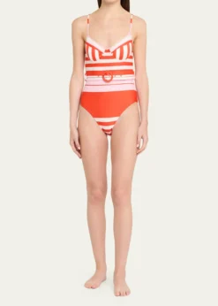 SIMKHAINoa Belted Bustier One-Piece Swimsuit