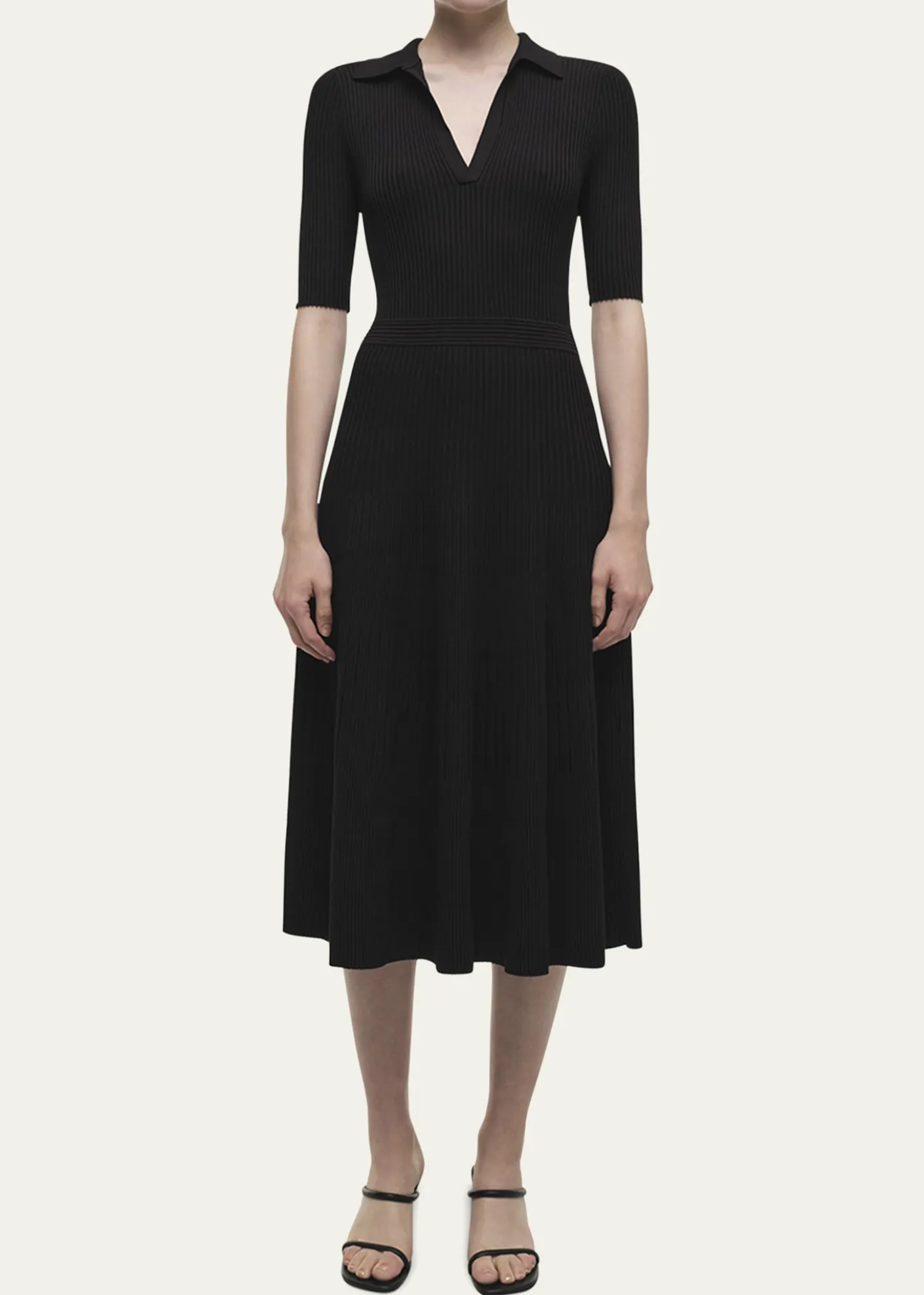 SIMKHAIPati Short-Sleeve Polo Midi Dress