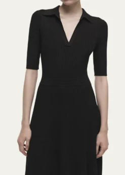 SIMKHAIPati Short-Sleeve Polo Midi Dress