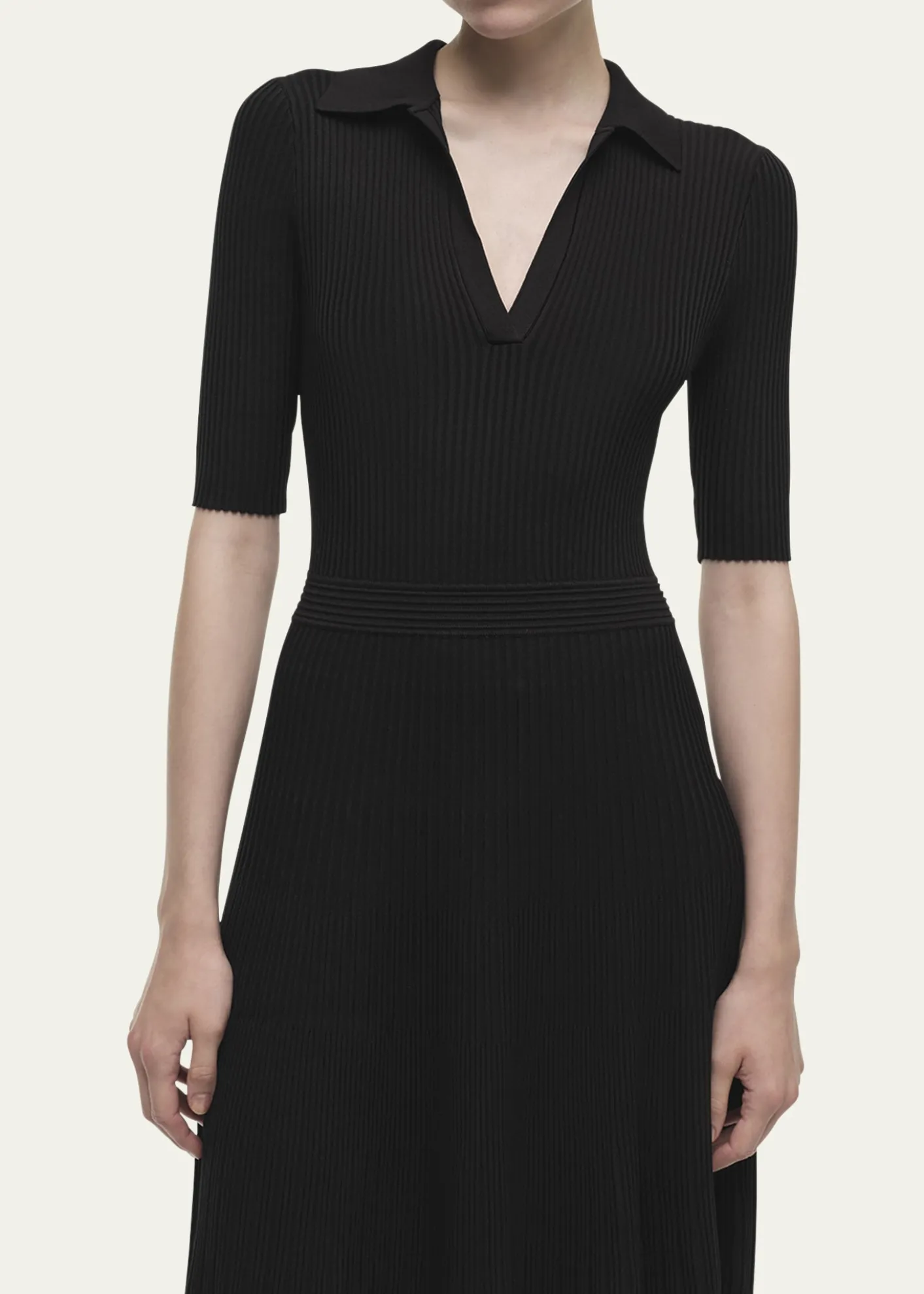 SIMKHAIPati Short-Sleeve Polo Midi Dress