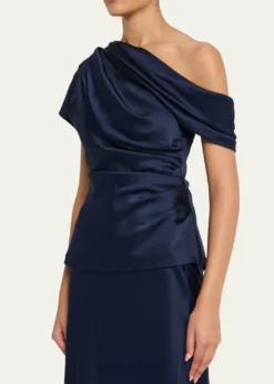 SIMKHAIPhoebe Draped Satin Top