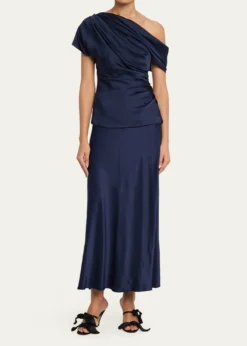 SIMKHAIPhoebe Draped Satin Top
