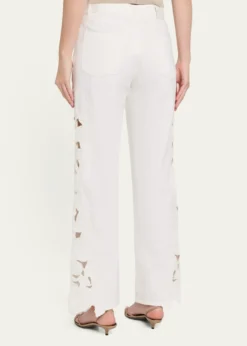 SIMKHAIPorter Floral Embroidered Jeans