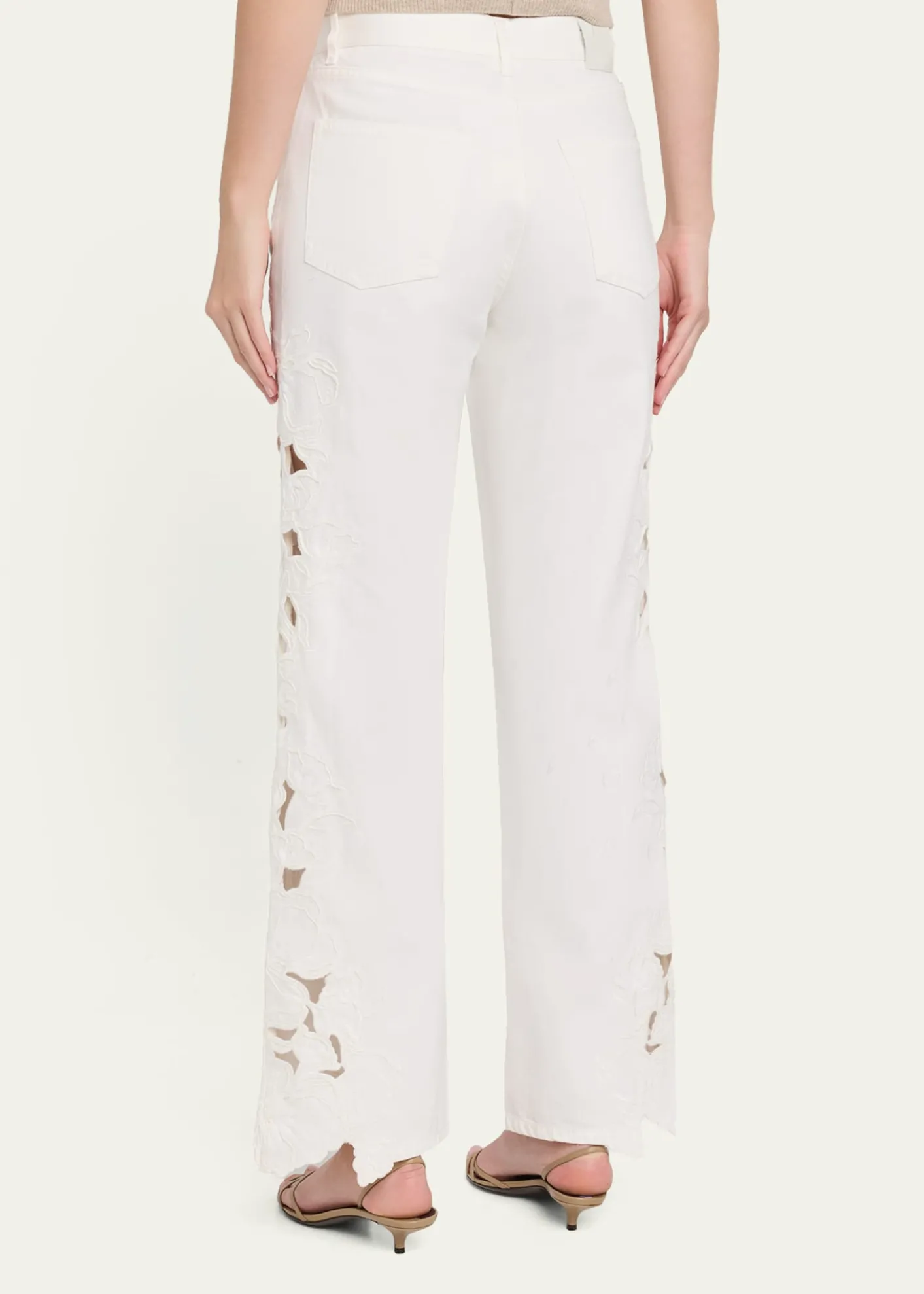 SIMKHAIPorter Floral Embroidered Jeans