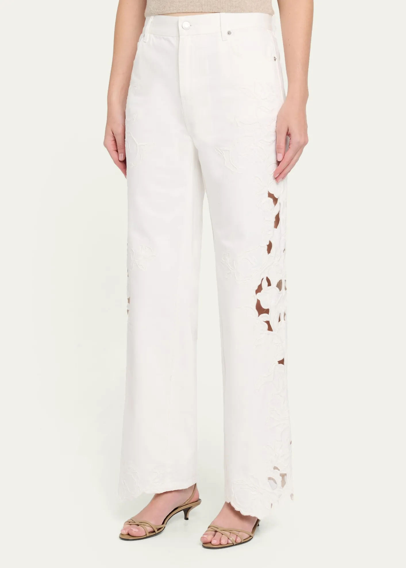 SIMKHAIPorter Floral Embroidered Jeans