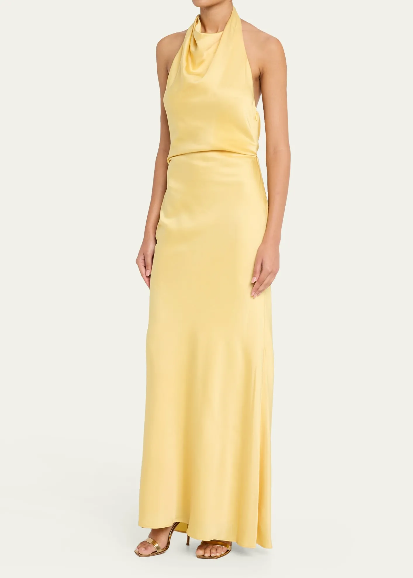 SIMKHAIReannon Satin Halter Dress